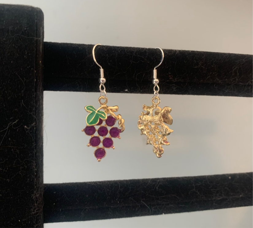 Purple Grape Earrings