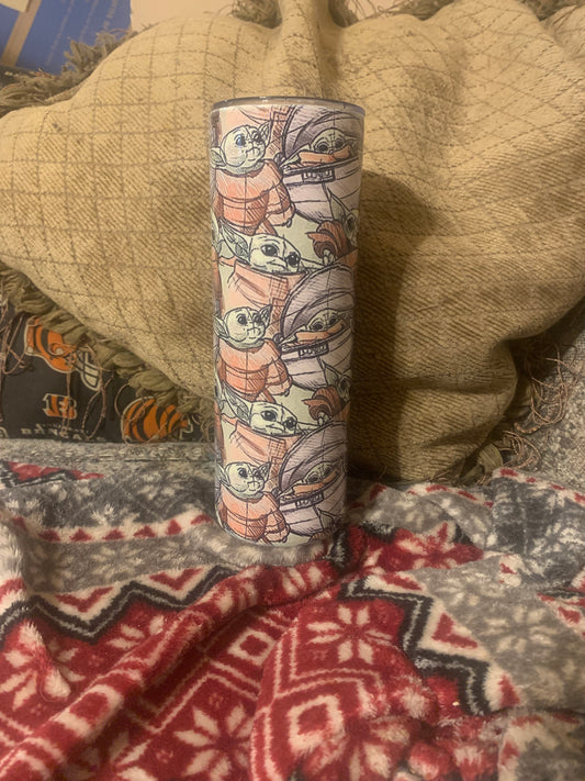 20 oz mandalorian yoda Tumbler