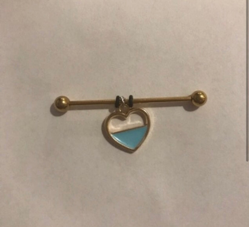 Gold Half Heart Industrial