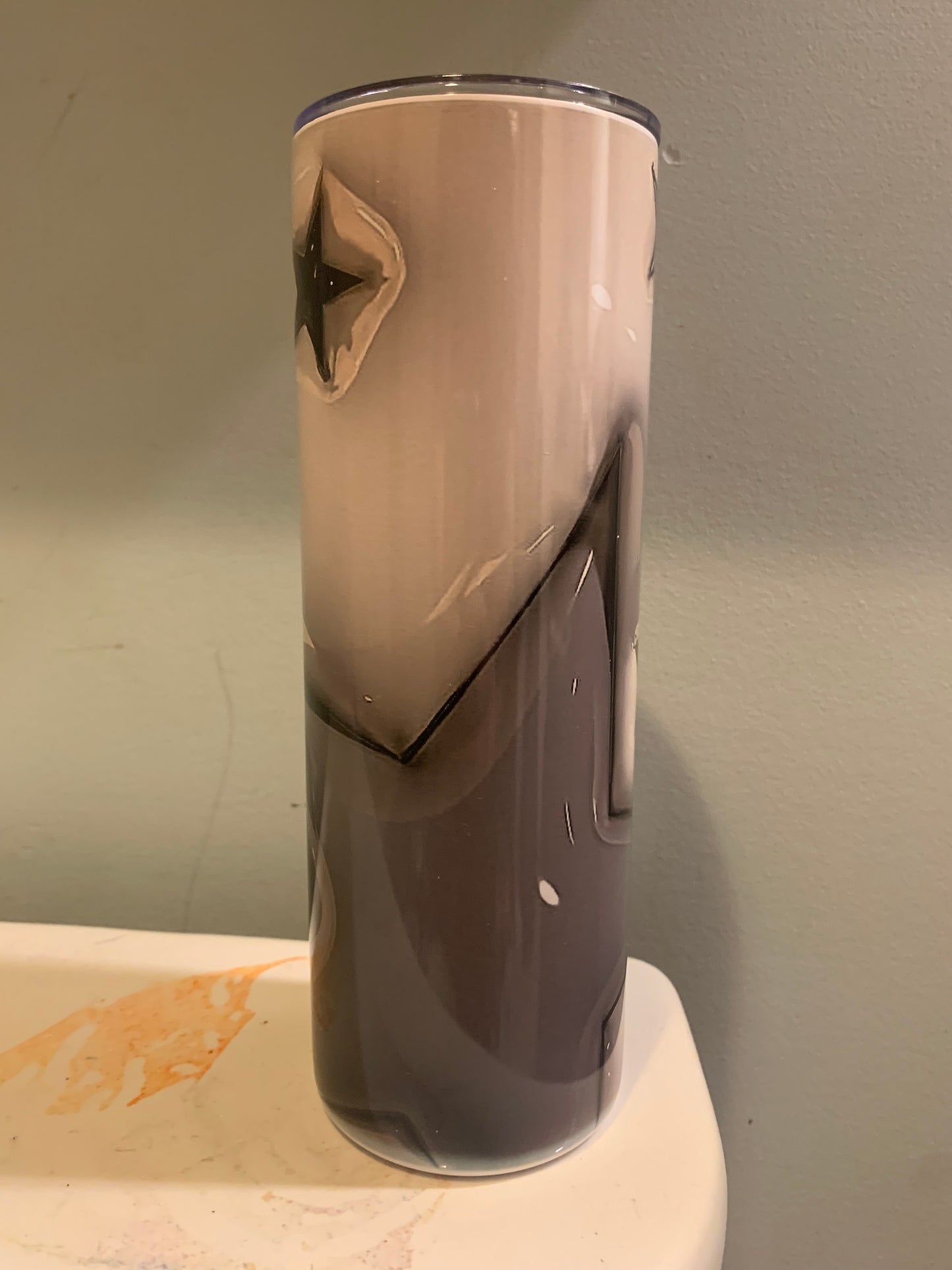 Gray Puffy Star Tumbler