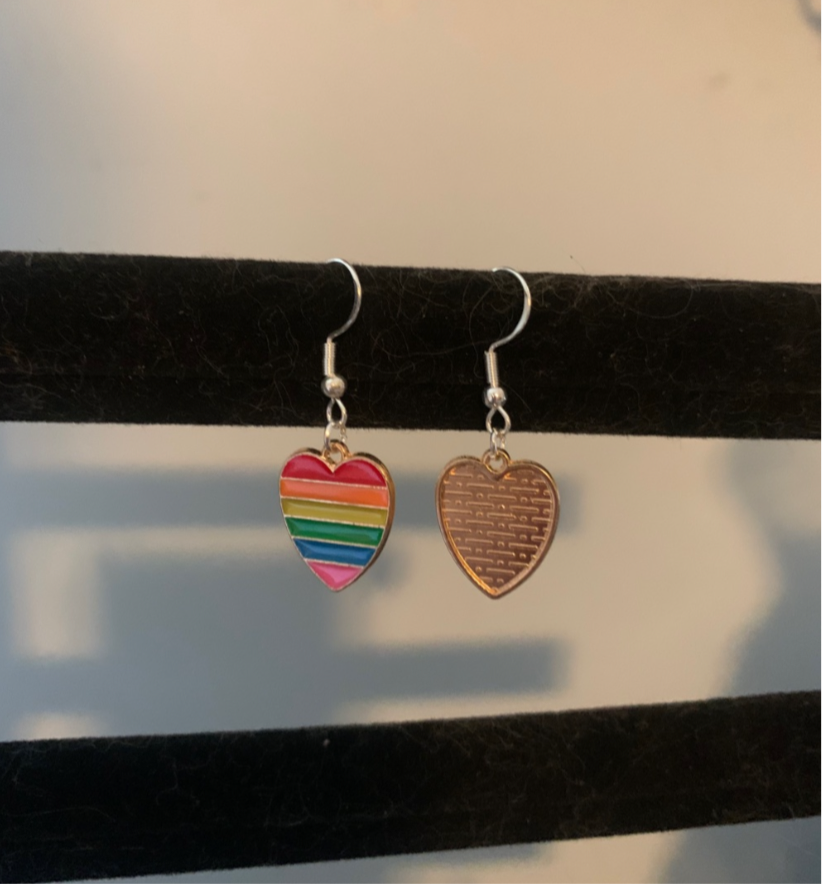 Multi Colored heart Earrings