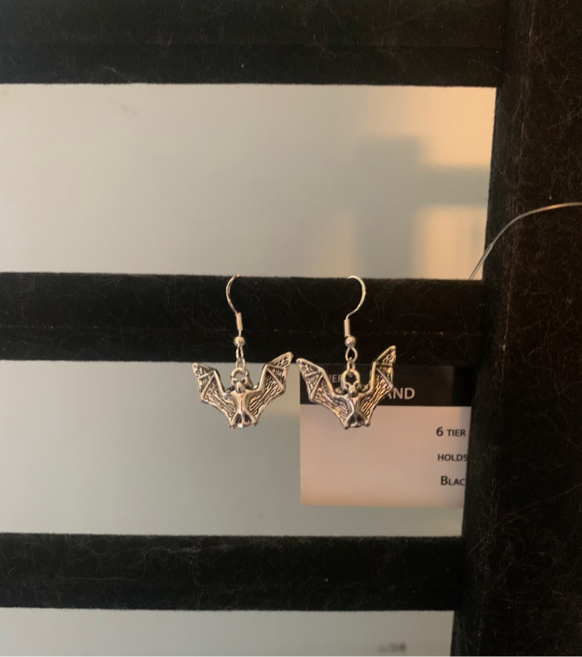 Small open Wing Bat Earrings