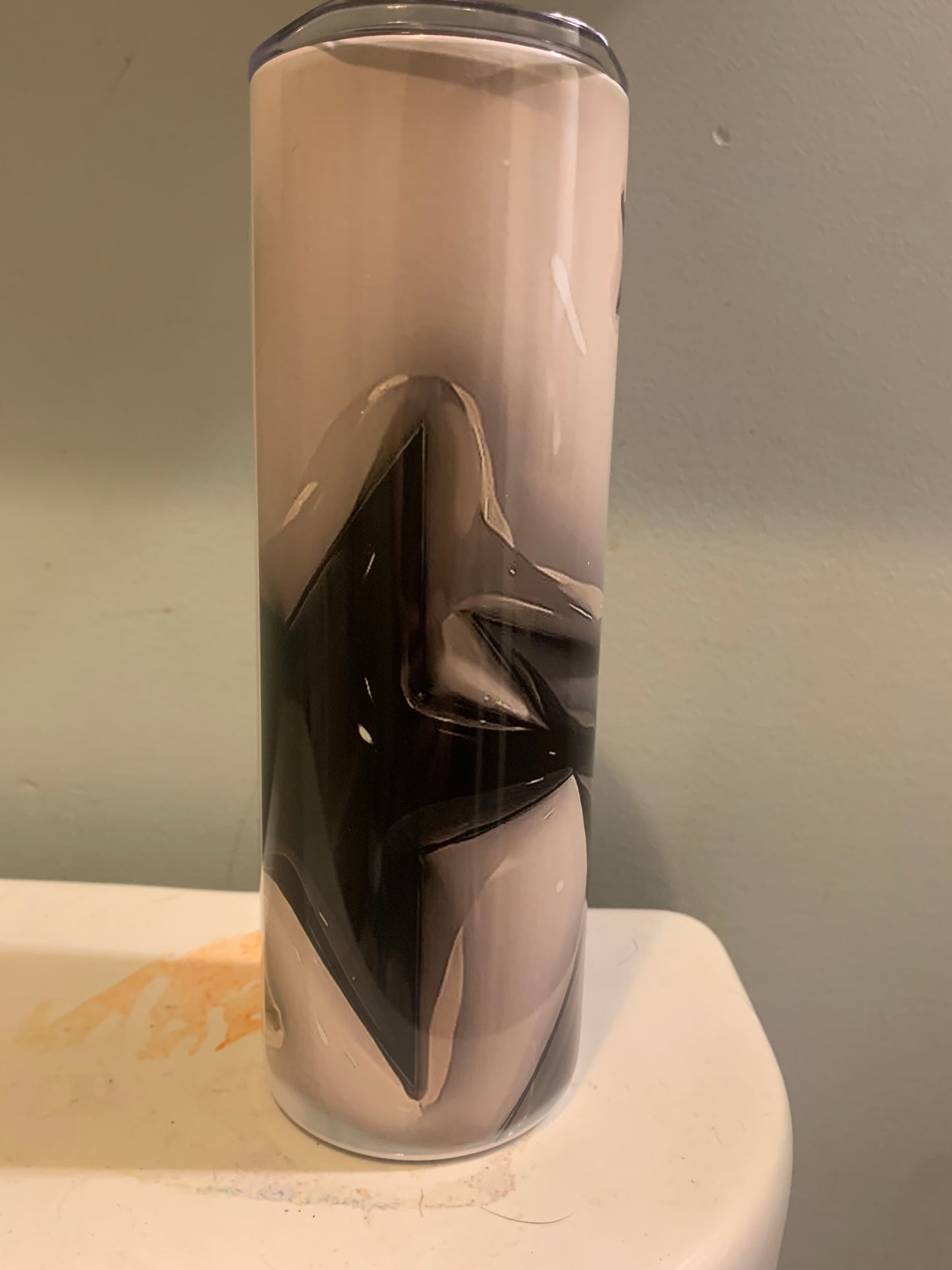 Gray Puffy Star Tumbler