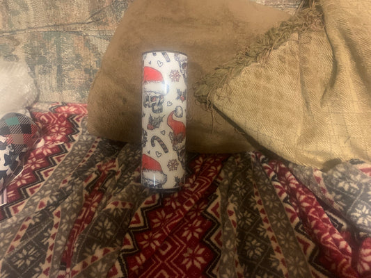 20 oz Christmas Skull Tumbler