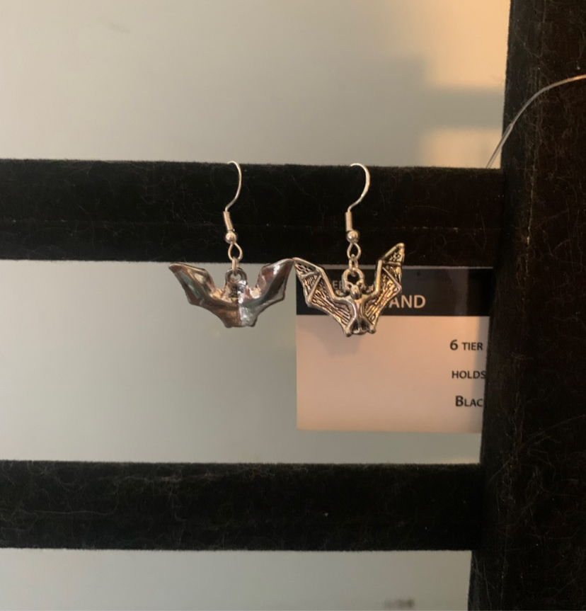 Small open Wing Bat Earrings