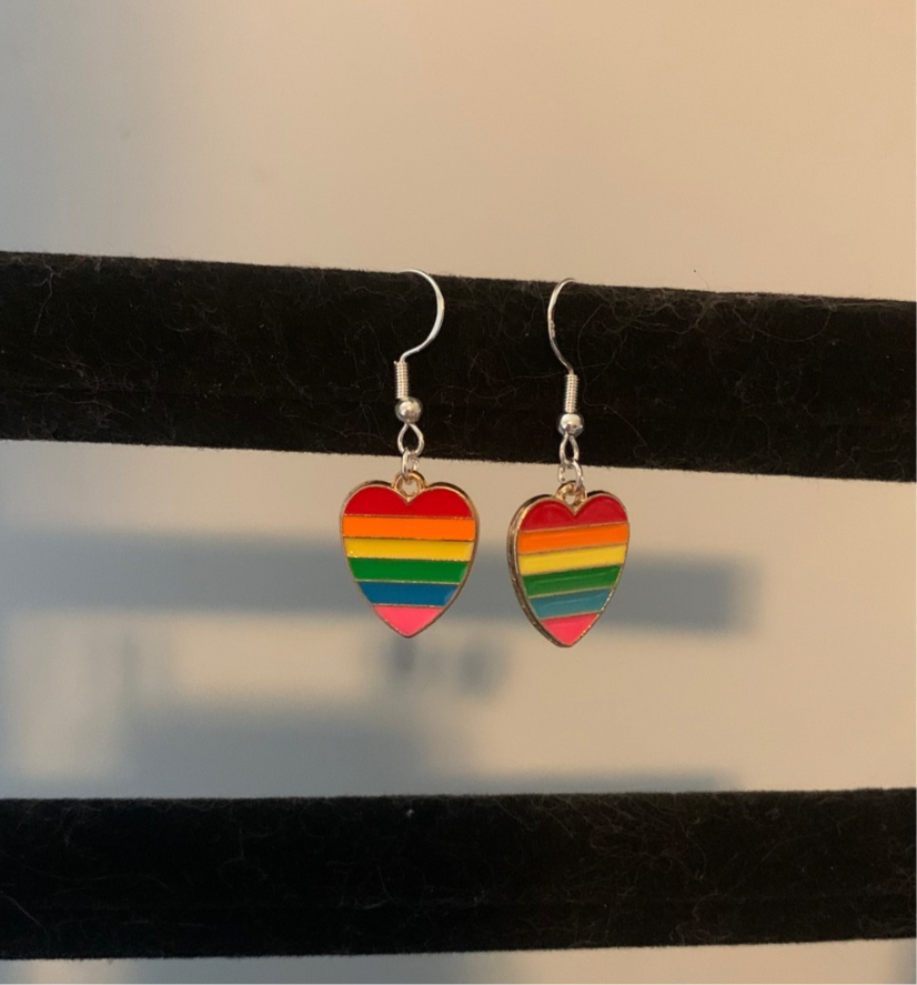 Multi Colored heart Earrings