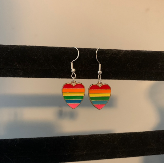 Multi Colored heart Earrings