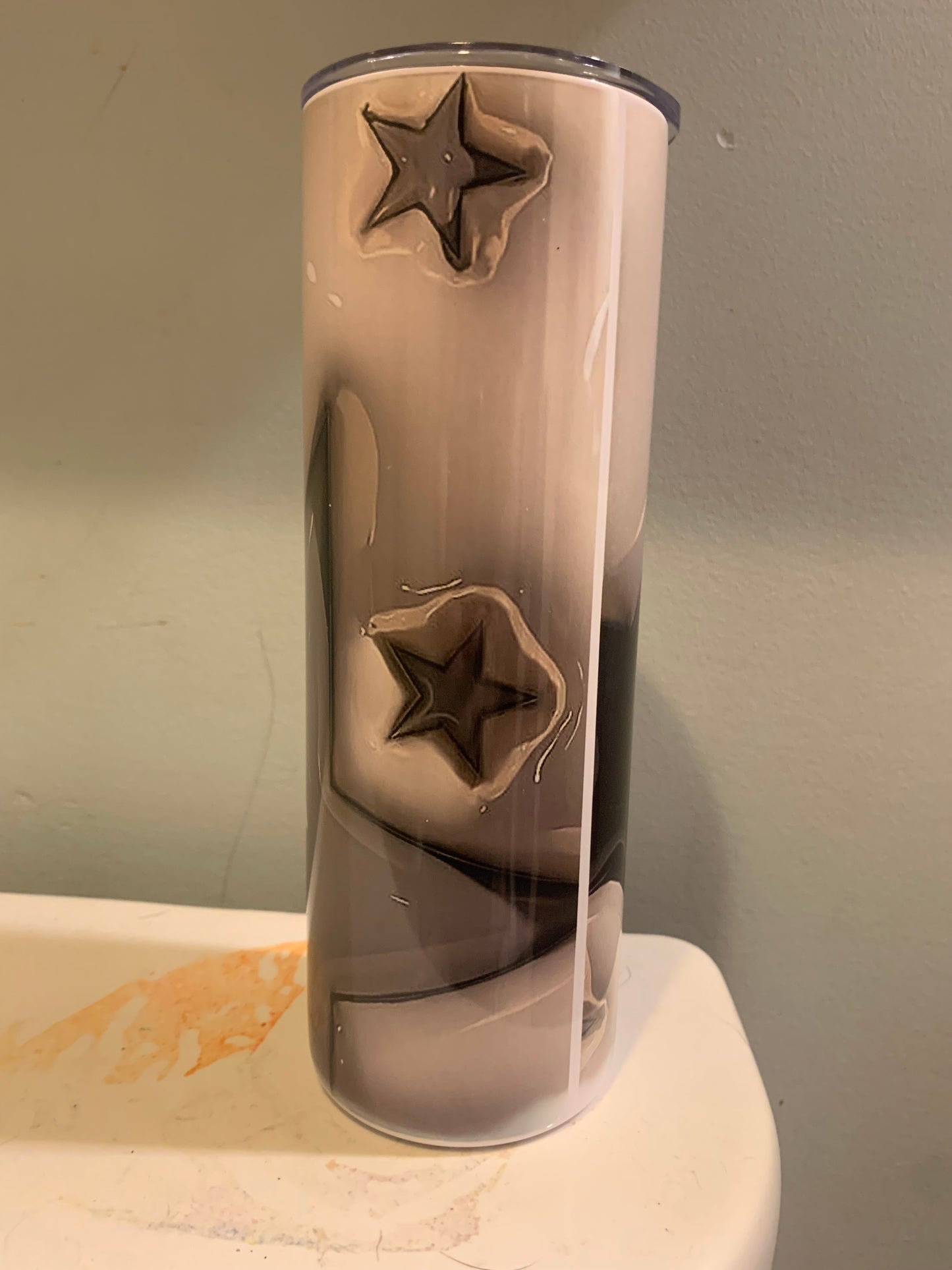 Gray Puffy Star Tumbler