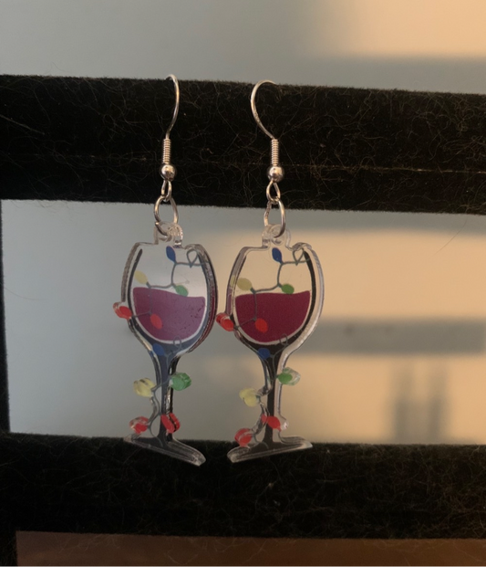 Wine Glass Earring
