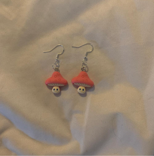 Small Mushroom Earrings