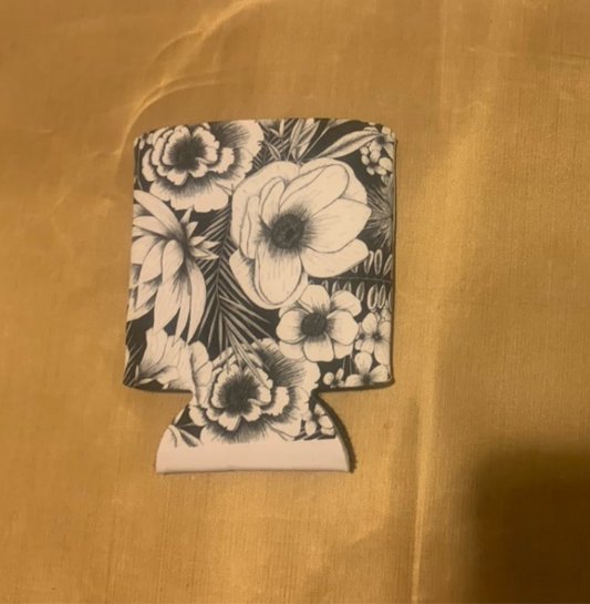Flowers & Leaves Fabric Can Cooler