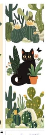 Cat & Monstera Plants Pen