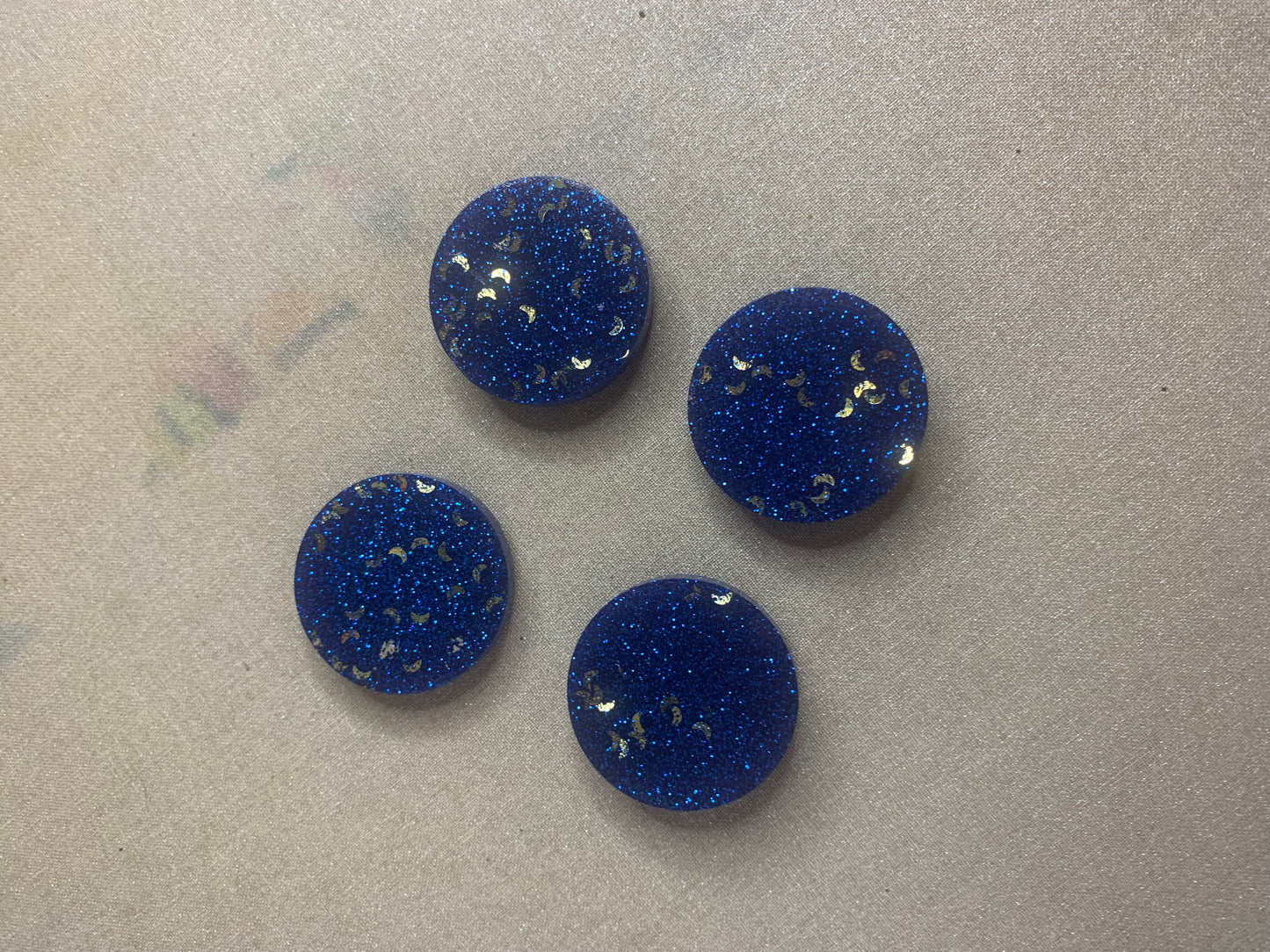 Blue & Gold Moon Magnet set