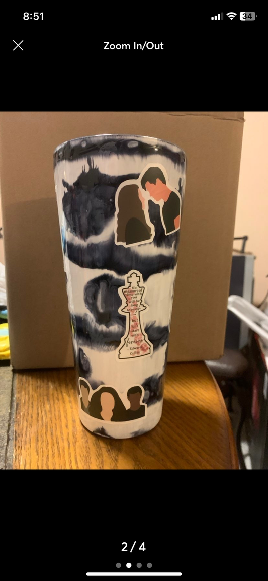 32 oz Twilight Themed Tumbler