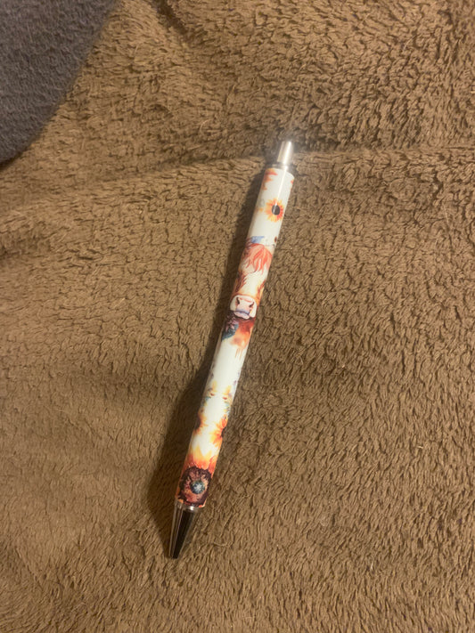 Highland Cow & Sunflowers Pen