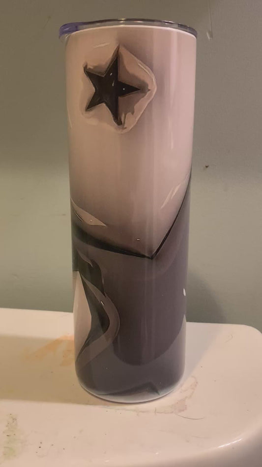 Gray Puffy Star Tumbler